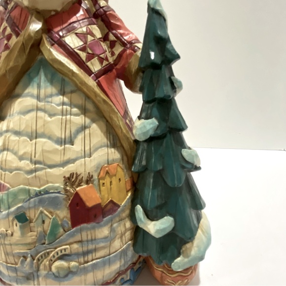 Jim Shore Dashing Through the Snow Santa Quilt Robe Winter Scene Christmas Tree - Picture 9 of 15